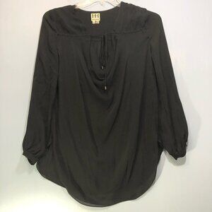 Haute Hippie Black Sheer Blouse